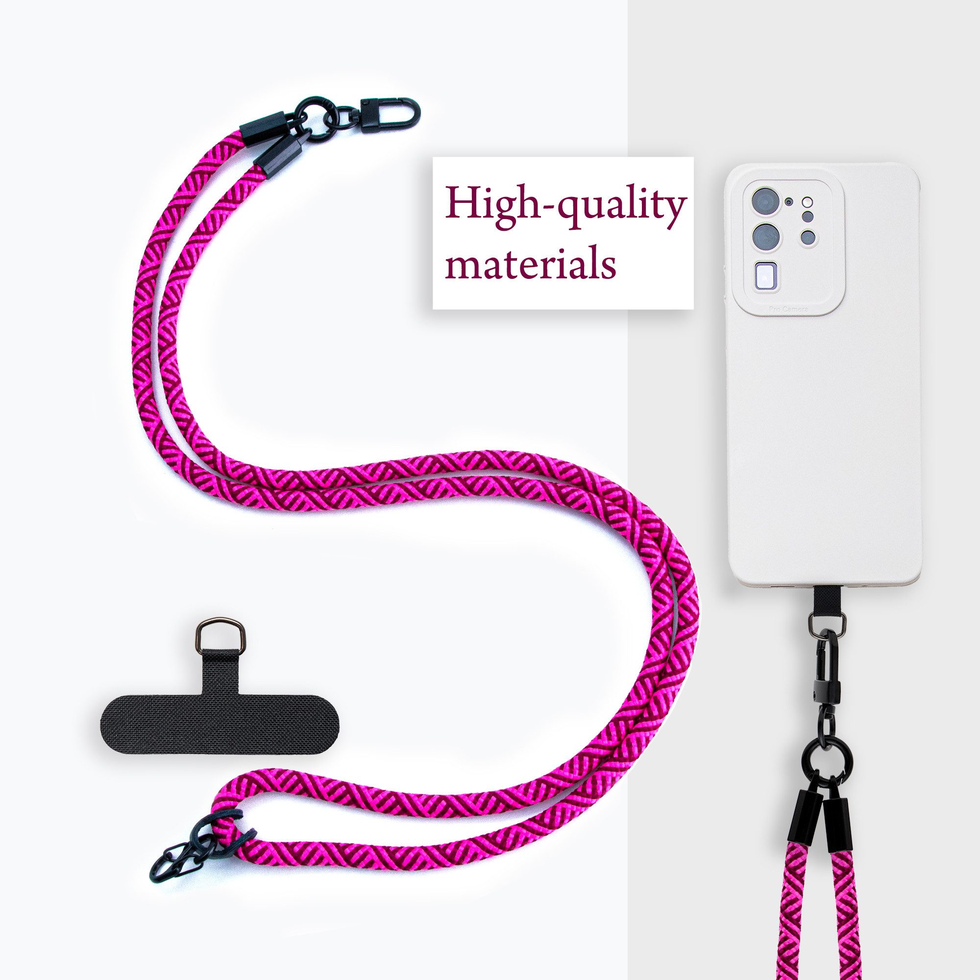 Cadorabo Handykette für Samsung Galaxy S DUOS Kette Samsung Galaxy S DUOS, Handykette für Schutzhülle mit verstellbarem Kordelband Necklace