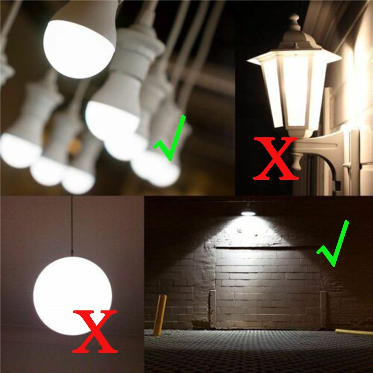 oyajia E27 Automatische Balkon Haustür Stück 1 Lampe, Glühbirne Garage Stück Bewegungssensor Treppen,1/2/4 Intelligente mit Lampe, LED für 12W Sensor Smarte LED-Lampe