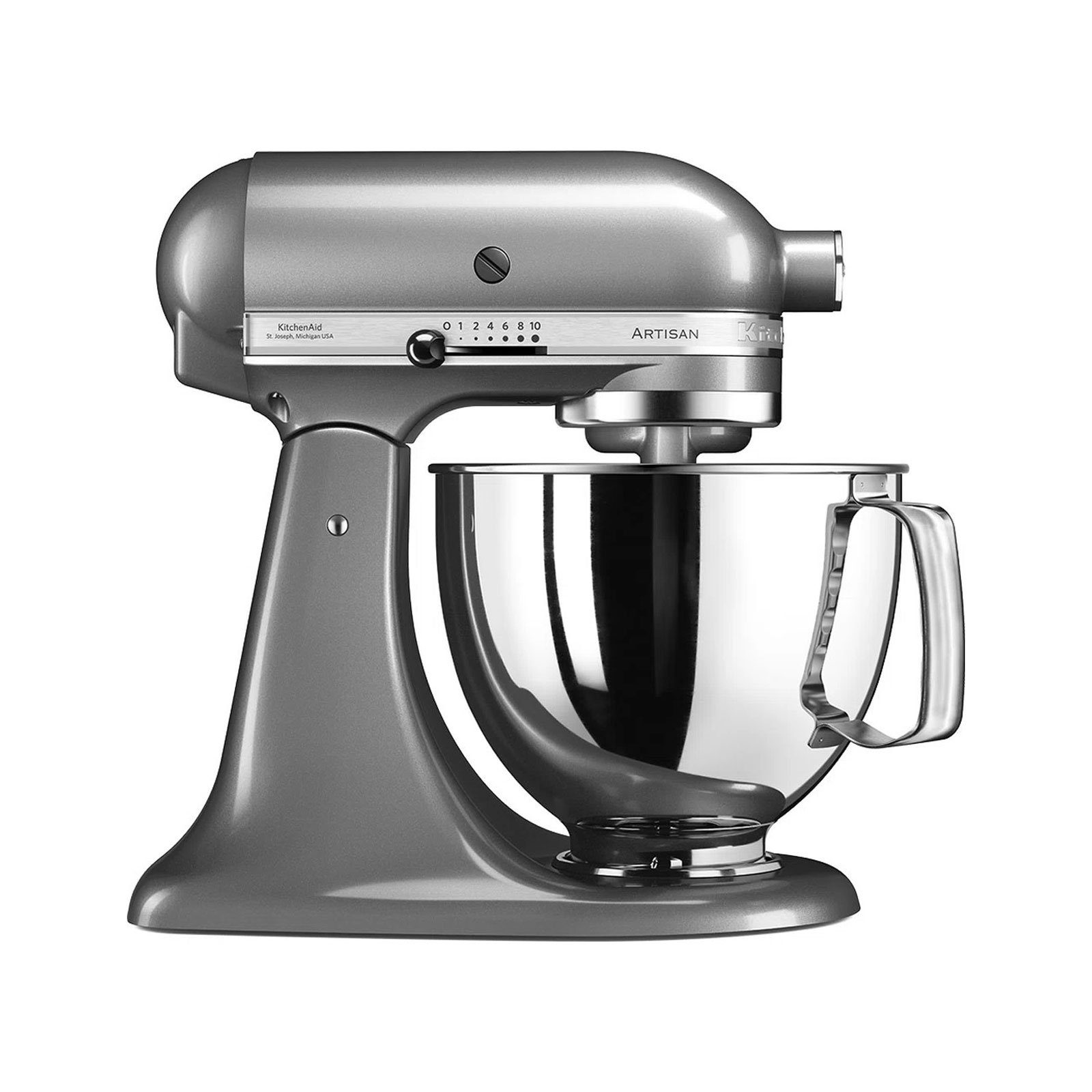 KitchenAid Küchenmaschine 5KSM125ECU, Edelstahlschüssel mit 4,8 L Inhalt (Polierte Edelstahlschüssel)