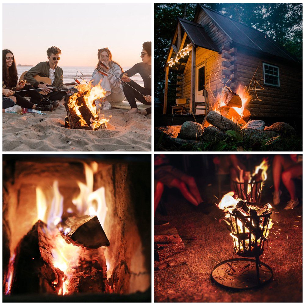 Flameup Kaminholz Anmachholz Anzündholz Brennholz Kaminholz Holz Kiefer 5 kg Ofen Kamin, 5 kg