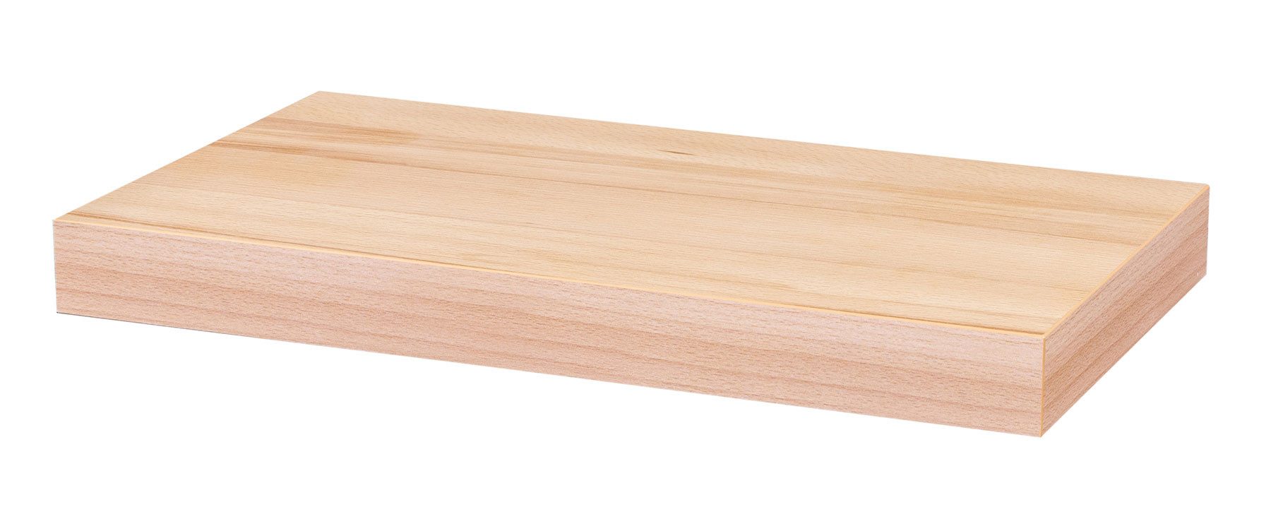 Levandeo® Wandregal, Wandboard Bobby 40cm Kernbuche - Wandregal Regal Board Bord