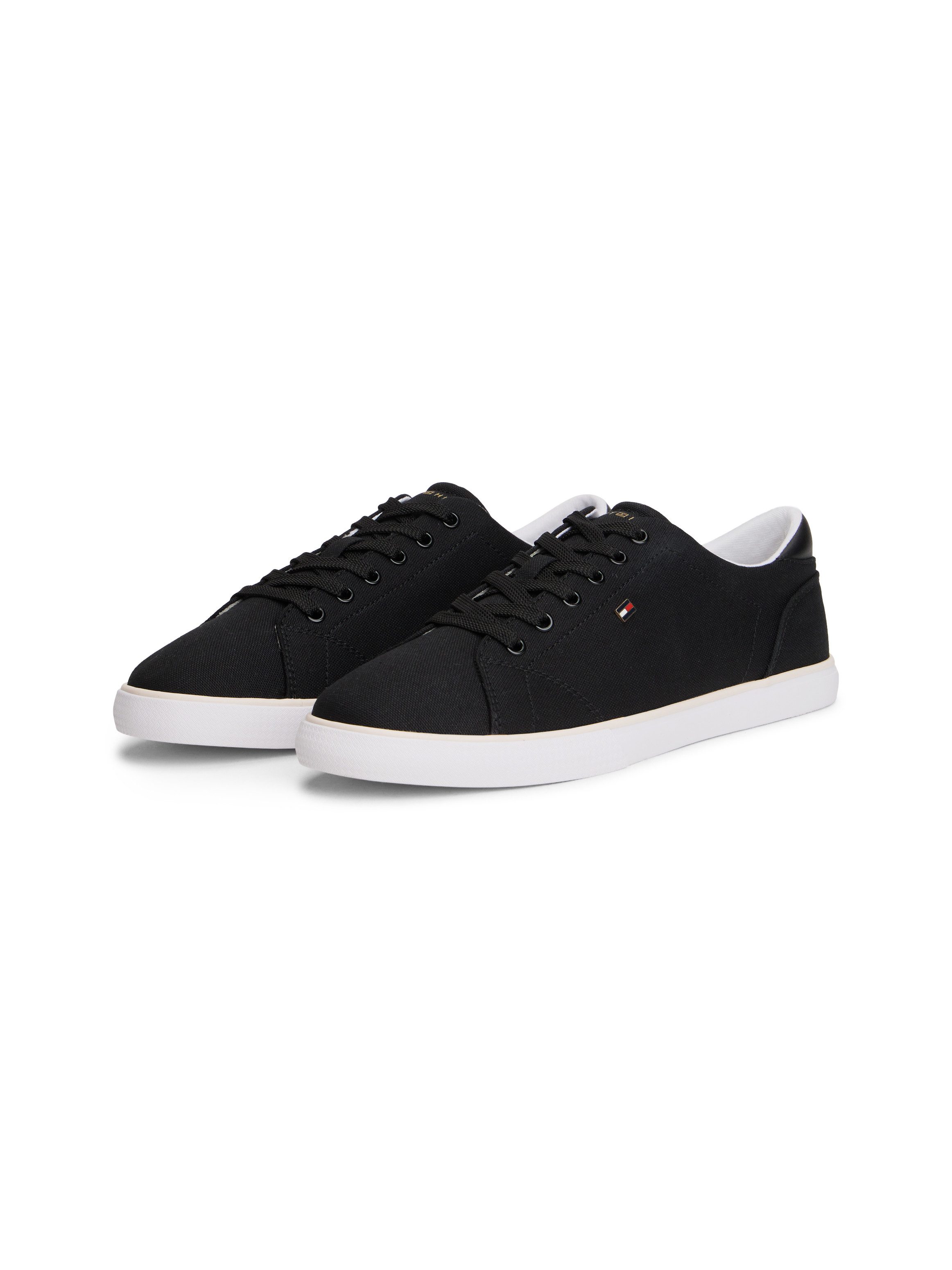 Tommy Hilfiger TH LOW PROFILE VULC CANVAS Plateausneaker Halbschuh, Schnürer, Freizeitschuh mit gepolstertem Schaftrand