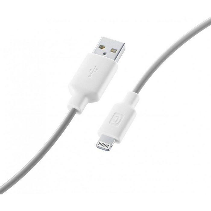 Cellularline Style Color Cable USB-A auf Lightning 1 m - Datenkabel - weiß Lightningkabel