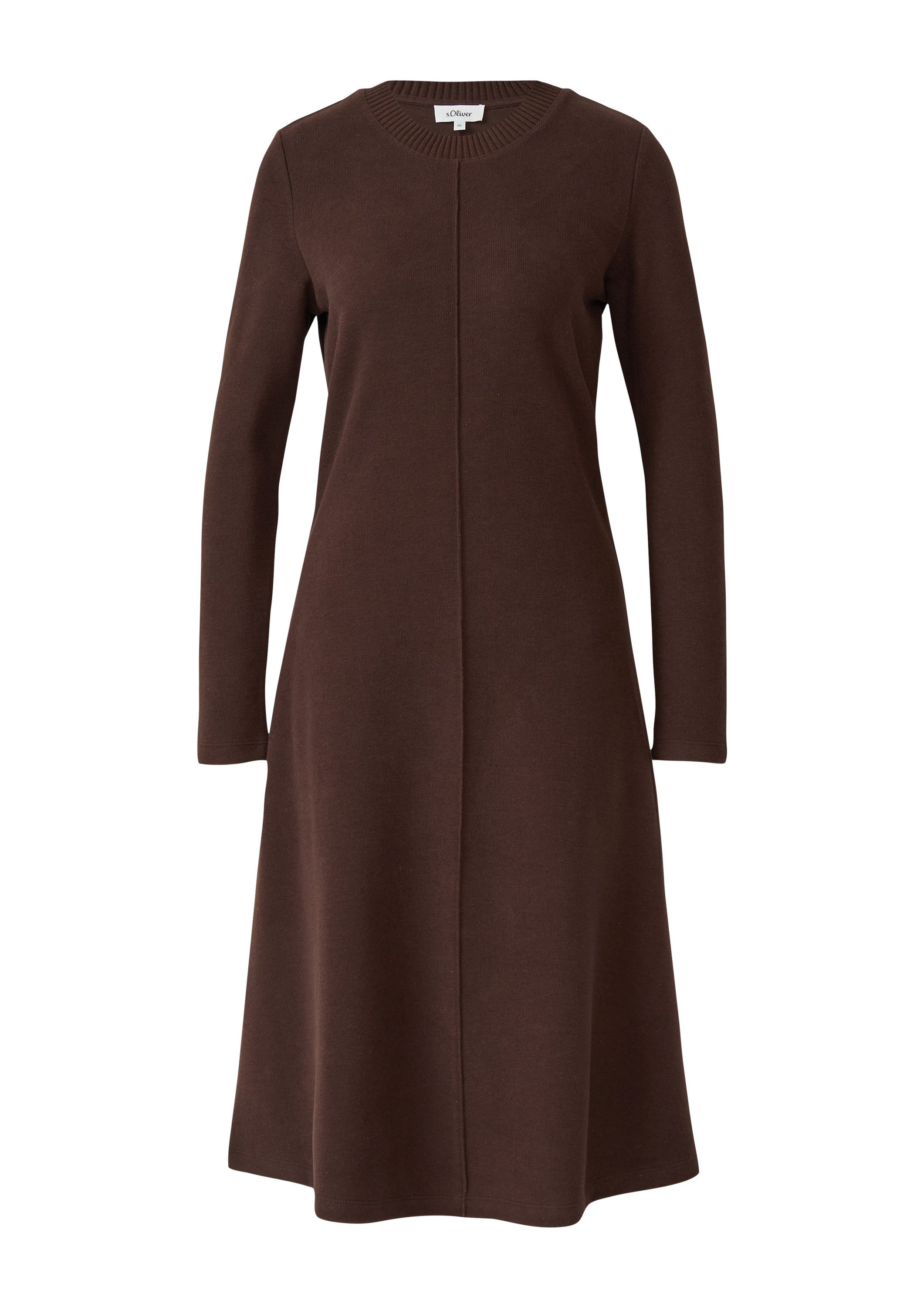 s.Oliver Midikleid Kleid Strukturiertes Midikleid aus günstig online kaufen