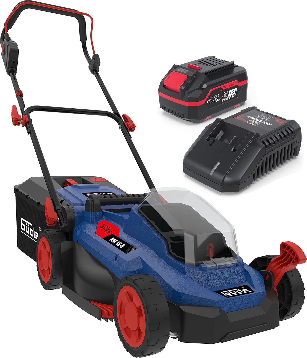 Güde Akkurasenmäher City Газонокосилки RM 18/33 18V, 33 cm Schnitt +t Akku 4.0 Ah + Ladegerät