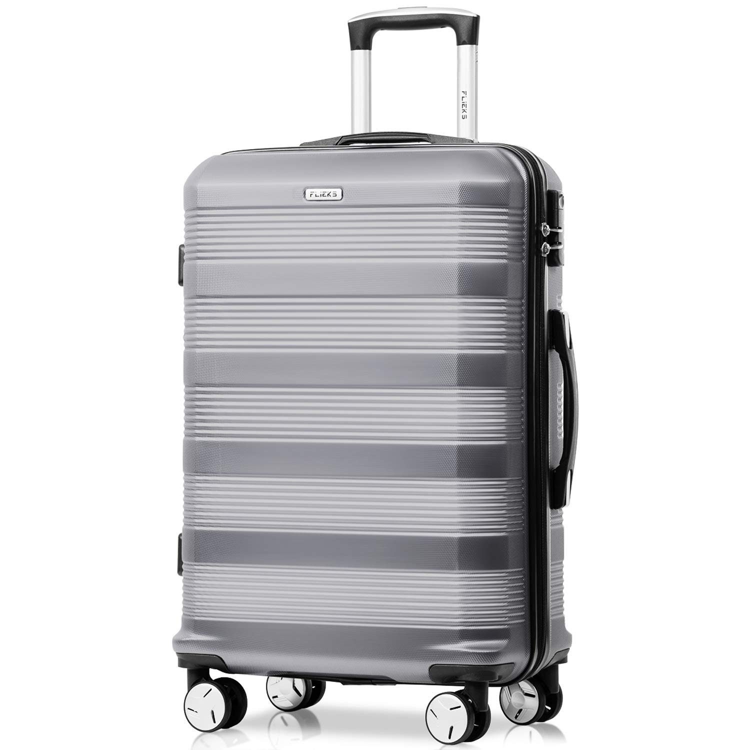 Merax Hartschalen-Trolley, 4 Rollen, Reisekoffer Hartschale 4 Zwillingsrollen Trolleys Gepäck Koffer