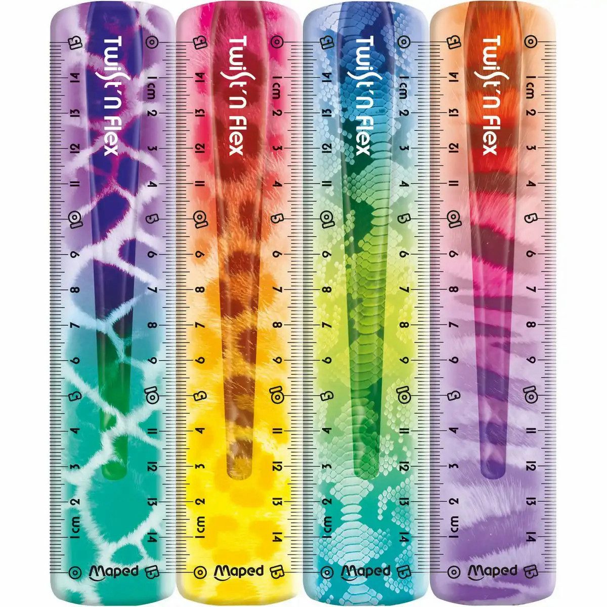 MAPED Lineal Maped Twist'n Flex ANIMALS Lineal 15 cm – 1 von 4 Designs (Zufallsausw