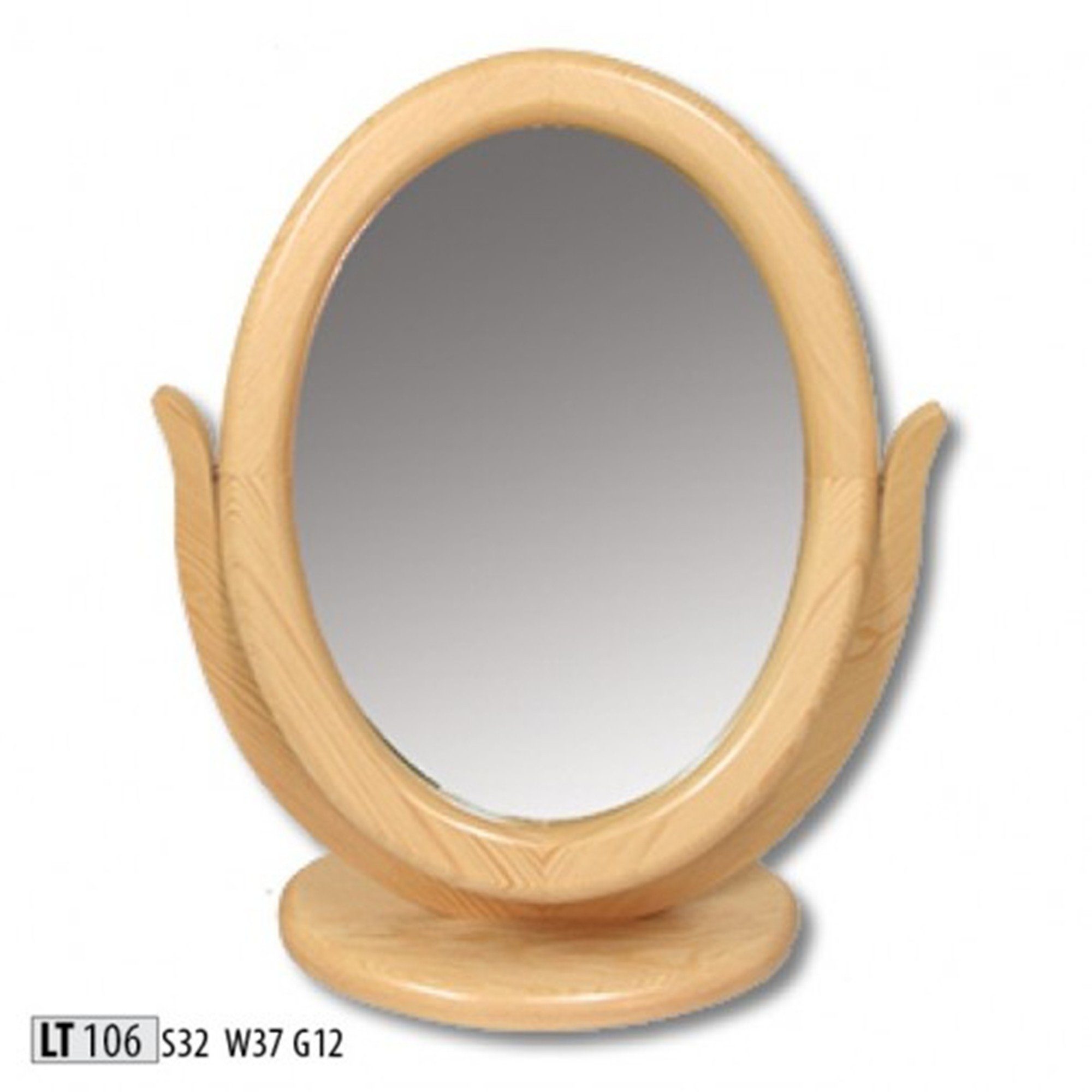 JVmoebel Spiegel Handgefertigter Spiegel aus echtem Kiefernholz Stand Holz Sofort
