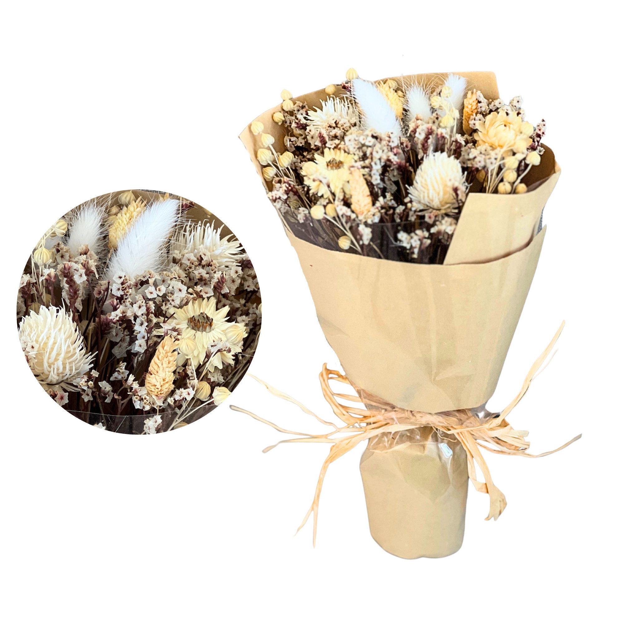 Trockenblume Trockenblumenstrauß Deko-Blumen im Boho-Stil Trockenblumen günstig online kaufen