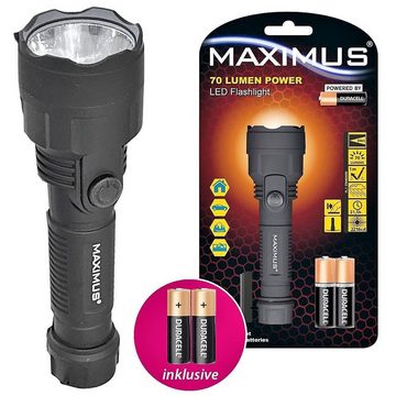 Maximus LED Taschenlampe LED Lampe Außen, Campinglaterne (IP44, gummiertes Aluminium, Leuchtweite 96 - 175 Meter), IP44, gummiertes Aluminium, Leuchtweite 96 - 175 Meter