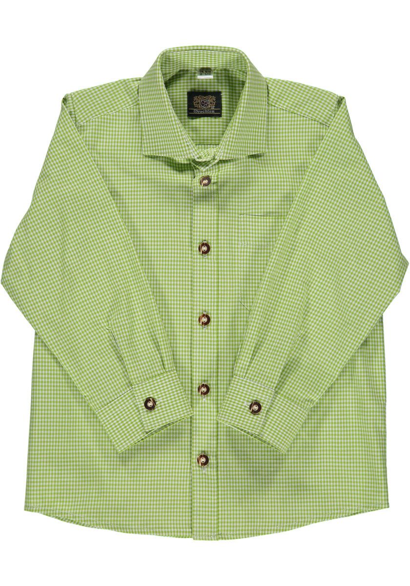 OS Trachten Trachtenhemd Preva Jungen Langarmhemd mit aufgesetzter Brusttasche