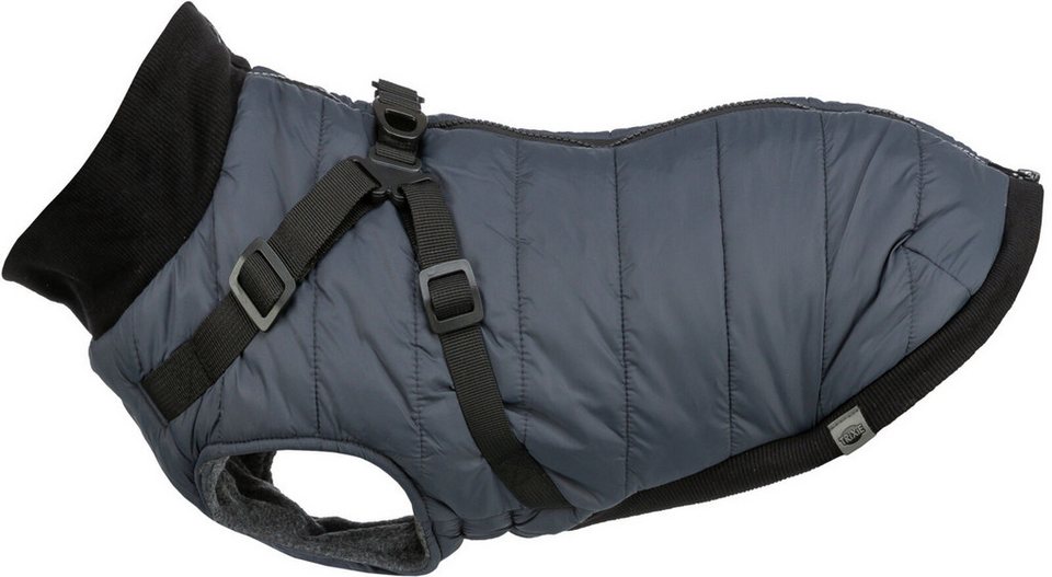 Trixie Winterbekleidung Hunde Mantel TRIXIE Hundemantel GeschirrMantel Pontis blau, mit durchgängigem