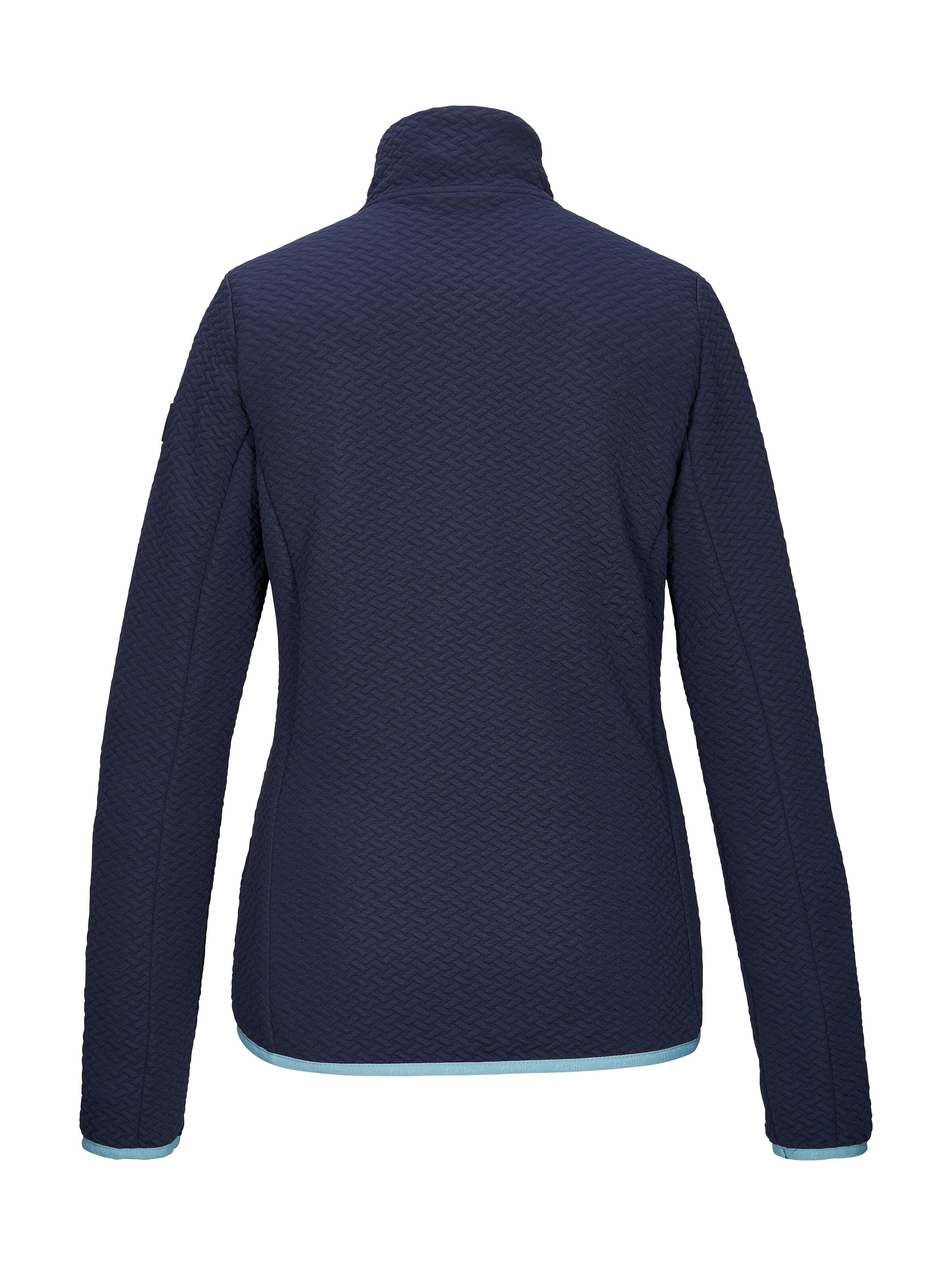 Killtec Strickjacke KOS 79 WMN FLX JCKT Powerstretchjacke mit Flechtmuster, 2-Wege-Stretch, Kinnschutz