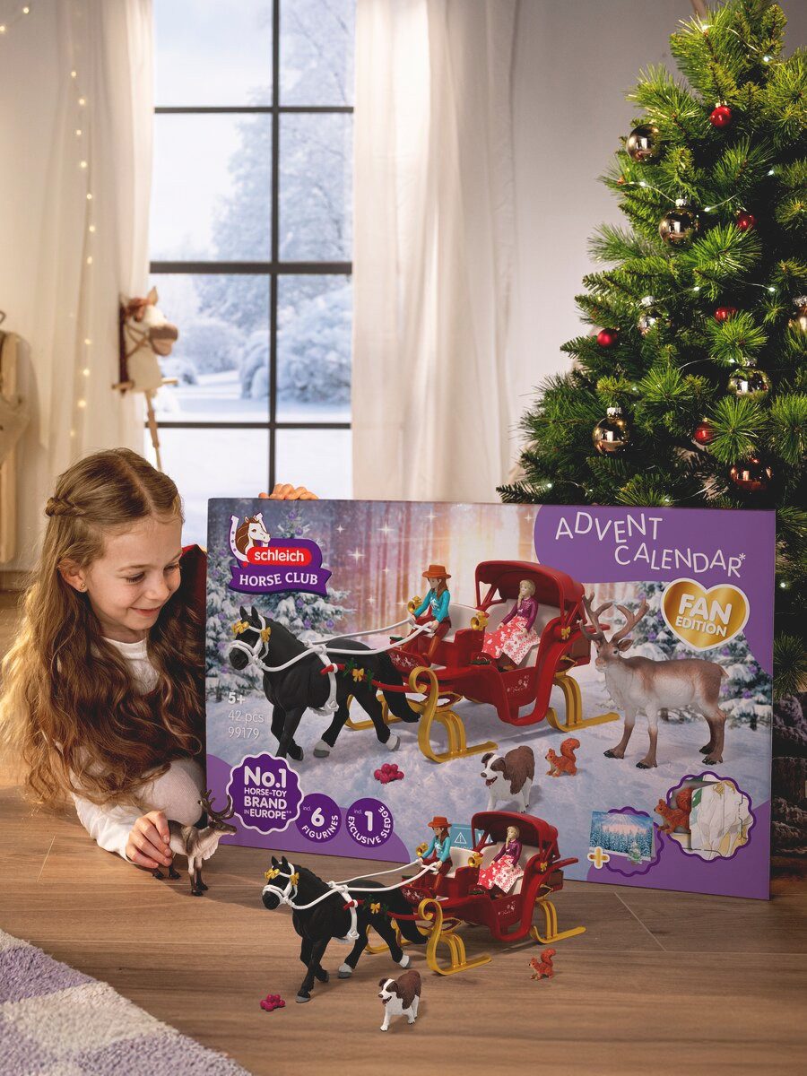 Schleich® Adventskalender HORSE CLUB, Weihnachtliche Schlittenfahrt (99179)