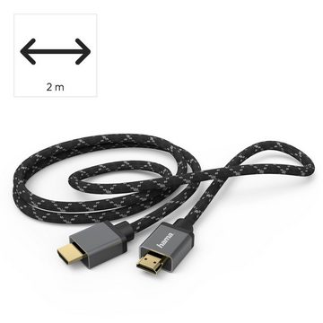 Hama Ultra High Speed HDMI™-Kabel, Ultra-HD 7680 x 4320 (8K), Aluminium HDMI-Kabel, HDMI, HDMI (200 cm), Lizenziert für HDMI™ Ultra High Speed, lizenziert von/durch: HDMI.org