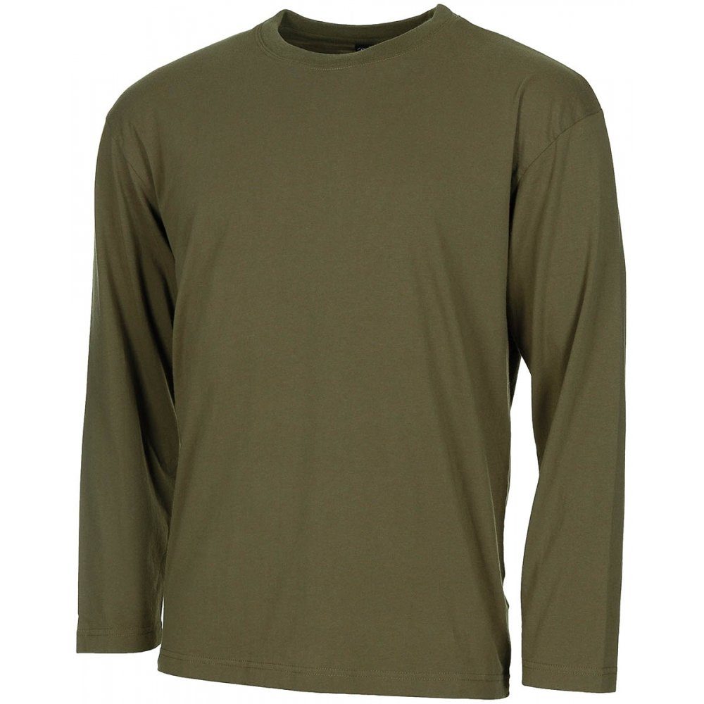 MFH Langarmshirt US Shirt, langarm, oliv, günstig online kaufen