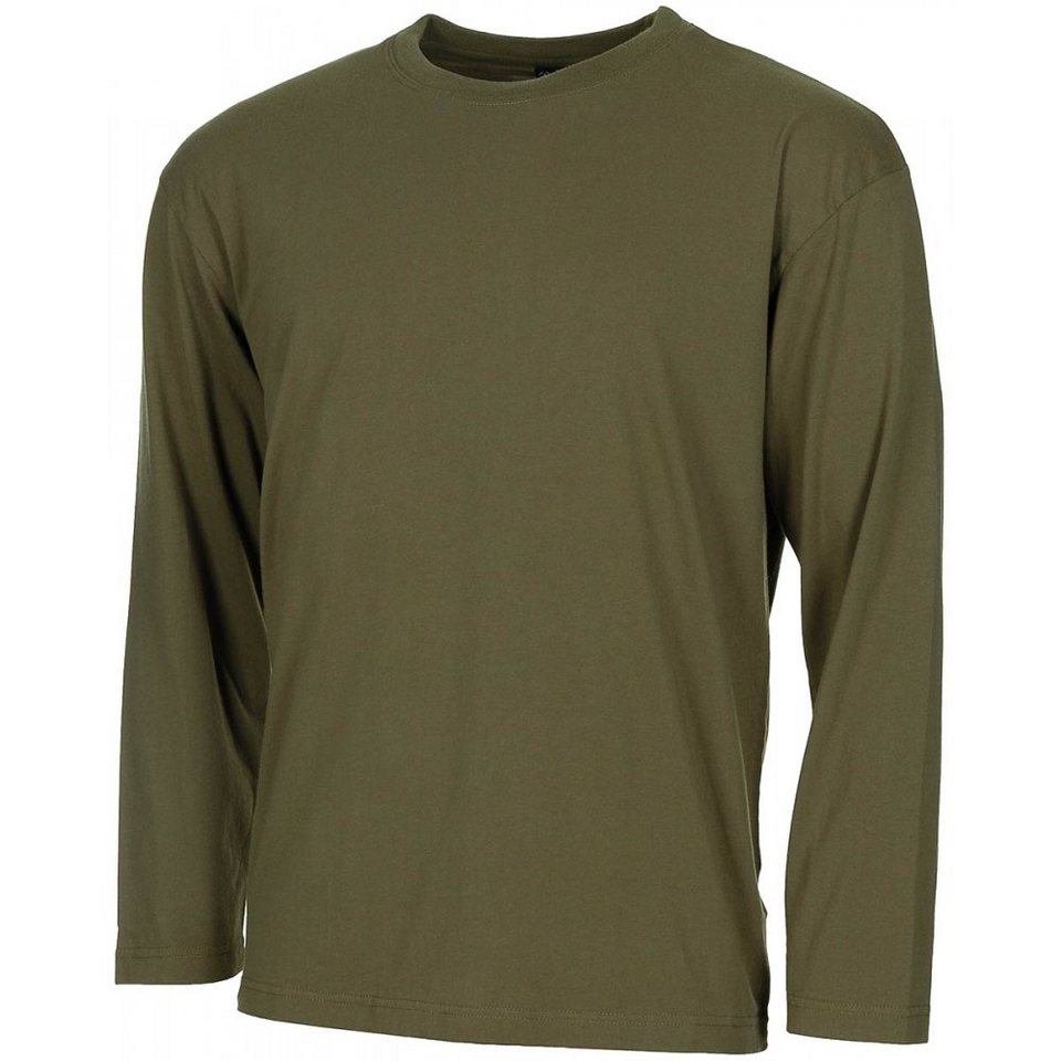 MFH Langarmshirt US Tarn-Shirt, langarm, woodland, 160g/m² - S (1-tlg)  verstärkter Rundhals