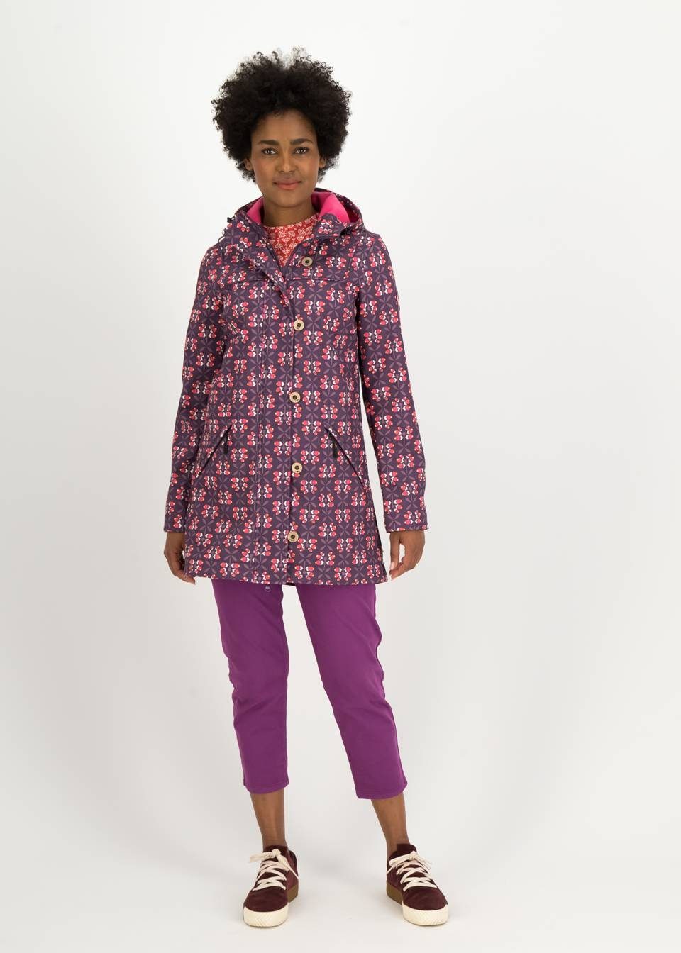 Blutsgeschwister Softshelljacke Blutsgeschwister Wild Weather Long Anorak Damen Jacke Softshell Mantel