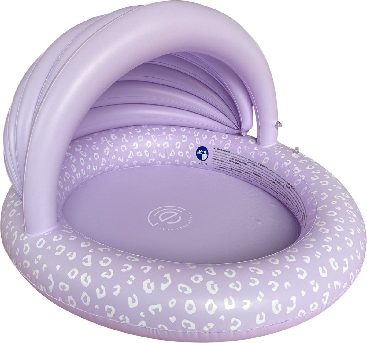 Pool Swim Essentials Swimming Pool 100 cm Lila Leopard Vordach 100 x 20 cm