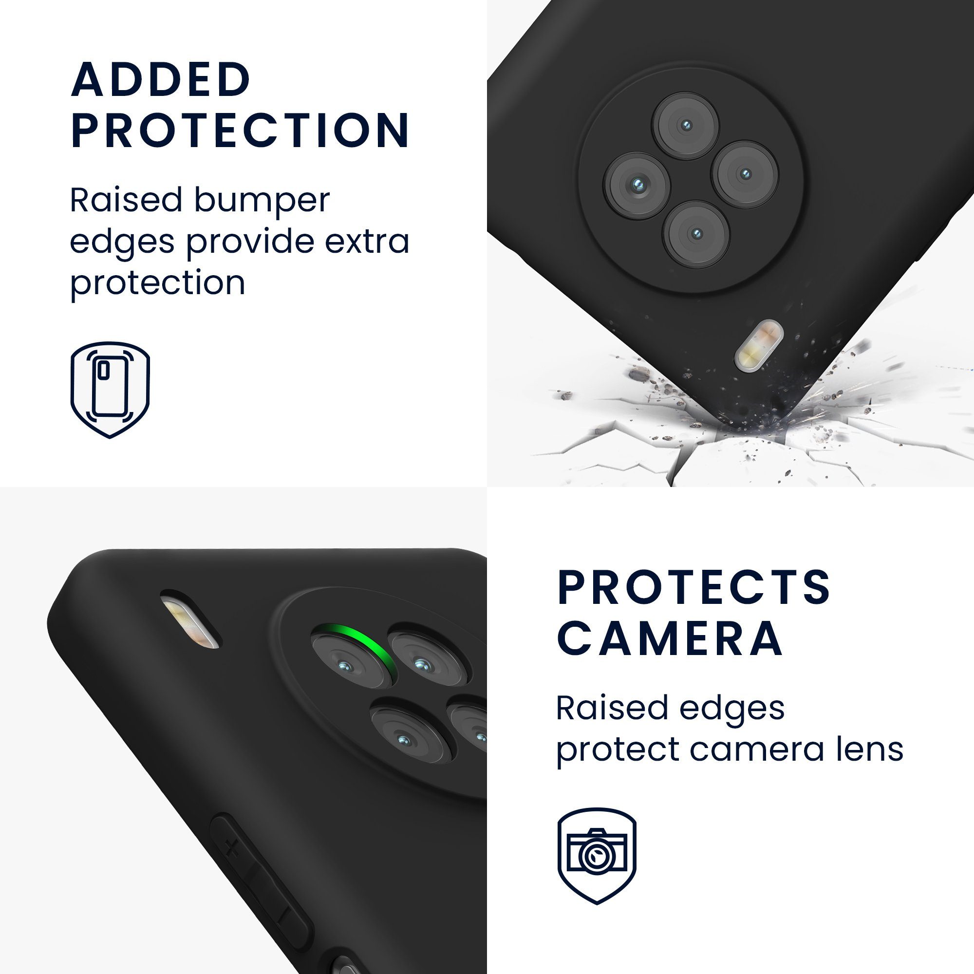 kwmobile Handyhülle Hülle für HONOR 50 Lite, Hülle Silikon - Soft Handyhülle - Handy Case Cover