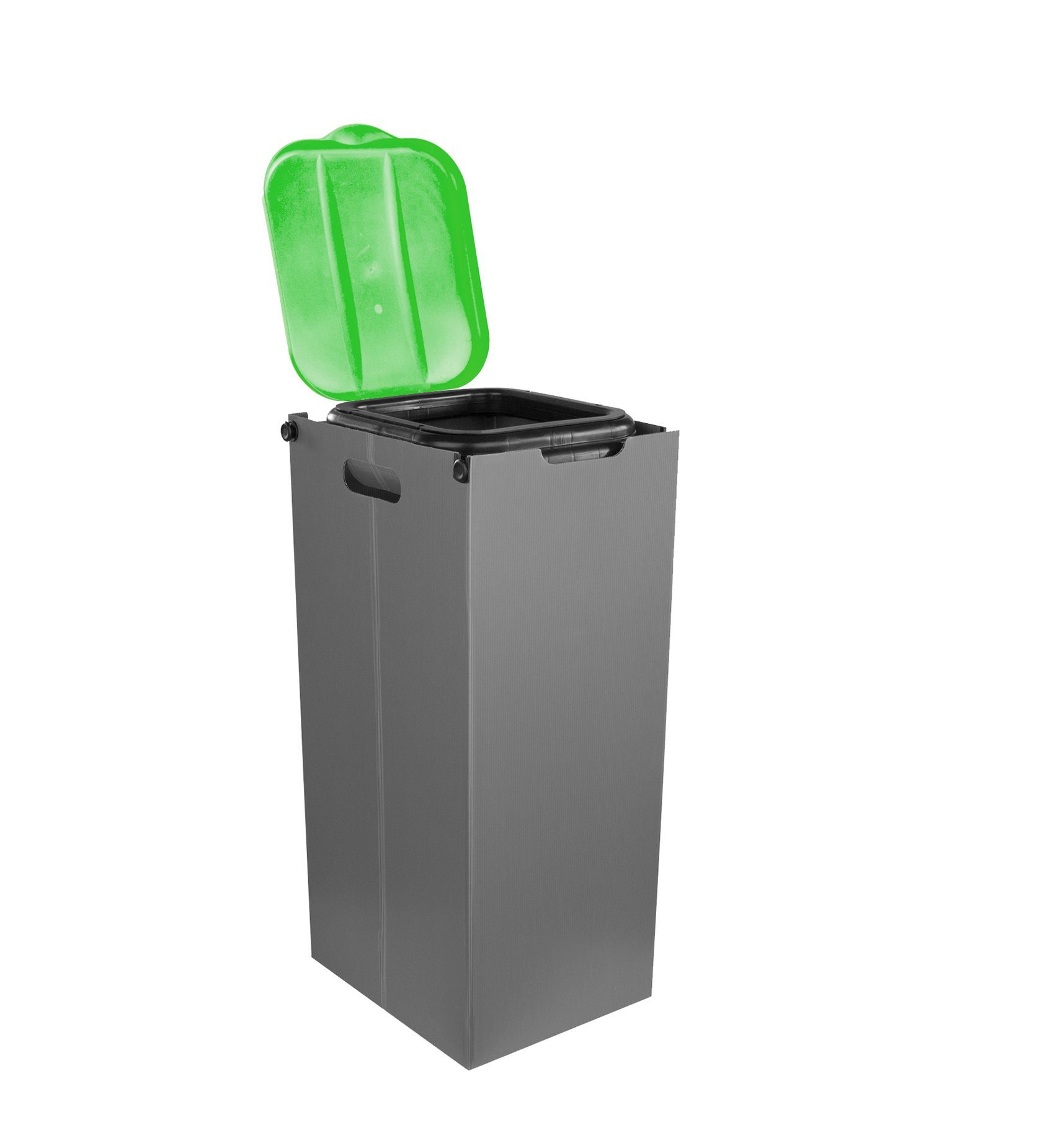 BigDean mit Müllsackständer Müllbeutelständer Sichtschutz Mülleimer GRüN Müllsackhalter