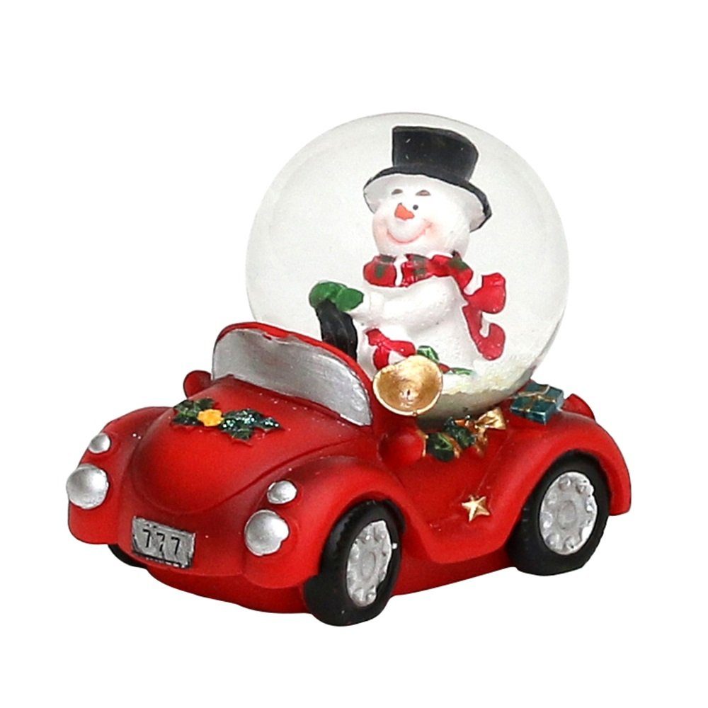 SIGRO Schneekugel Kinder Weihnachtsschneekugel Auto - Weihnachtsmann oder Schneemann (1 St), Dekokugel Souvenir - Figuren Dekorationsartikel - Geschenkartikel