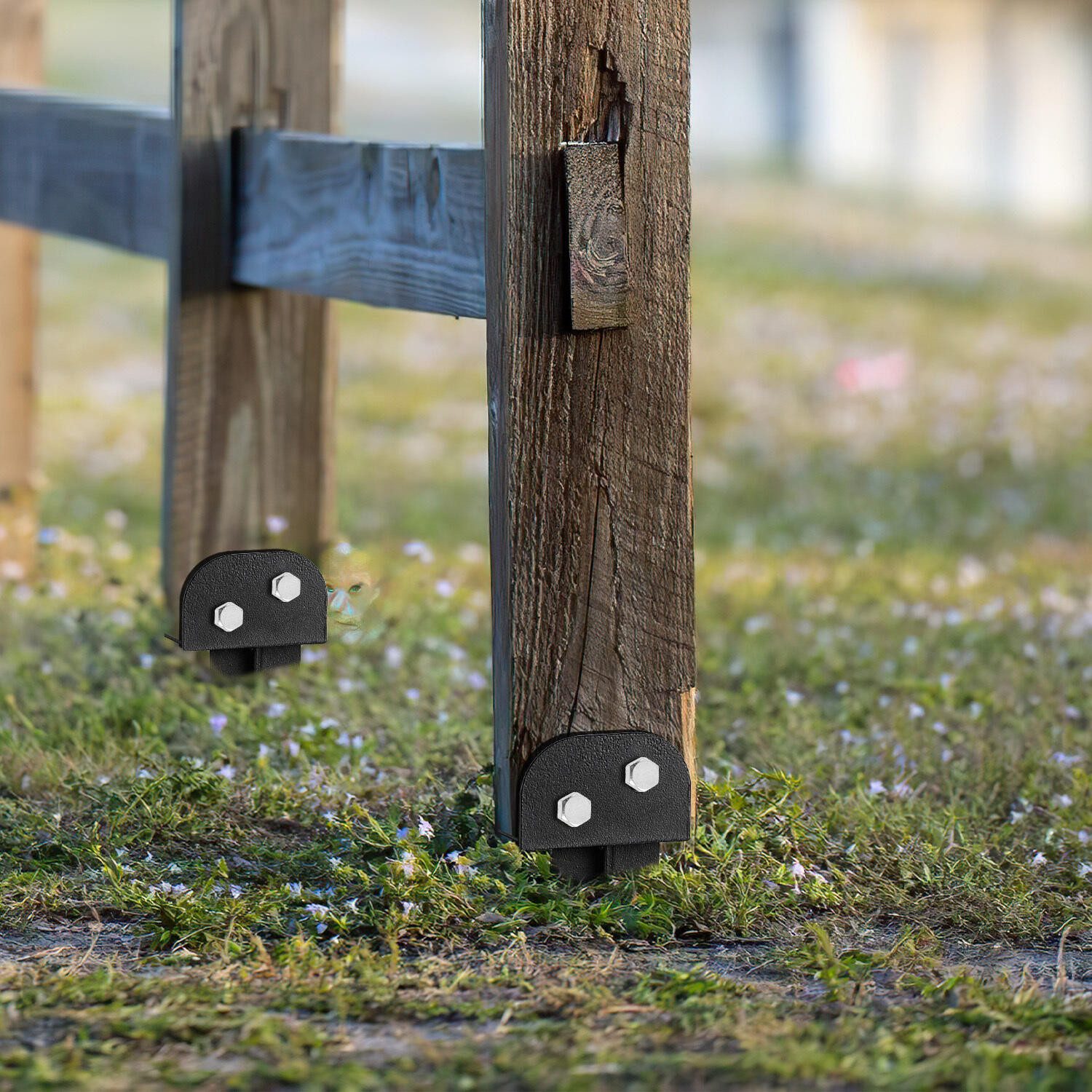 Clanmacy Pfostenträger Pfostenträger Einschlagbodenhülse 50/70 cm 2-8 St. für Holzpfosten, (4-St)