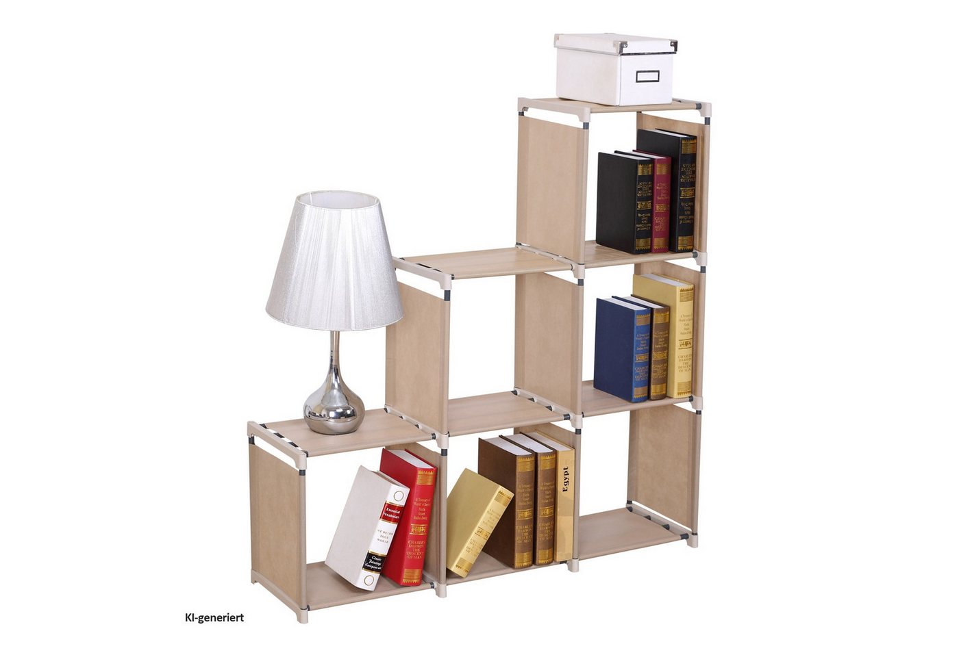 HTI-Living Standregal Stoffregal Stufenregal 6 Fächer Lena, Stück 1-tlg., Standregal