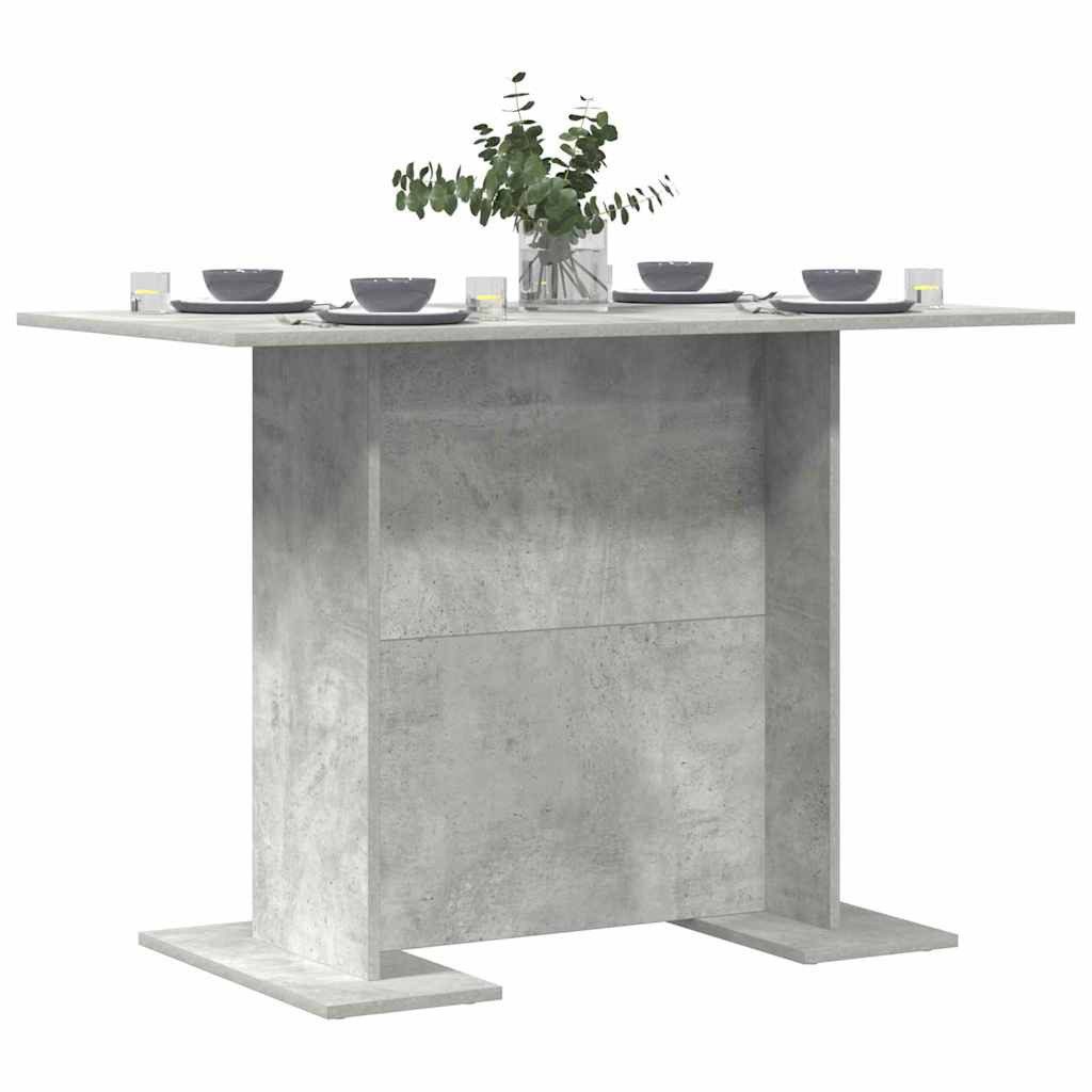 vidaXL Esstisch Esstisch 110 x 60 x 75 cm Holzwerkstoff Beton Grau Rechtwinklig (1-St)