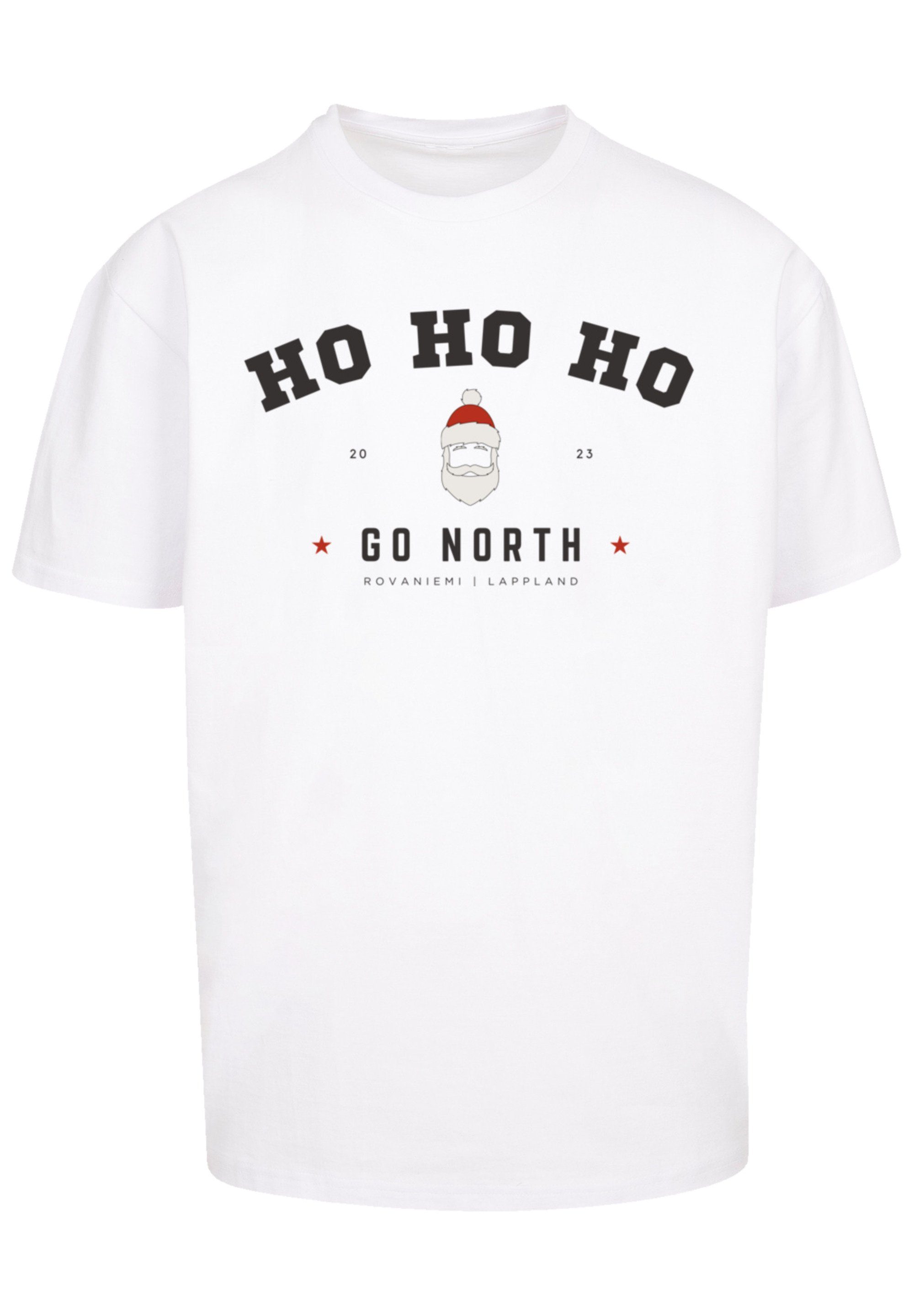 F4NT4STIC T-Shirt Ho Weihnachten Logo Ho Santa Ho weiß Geschenk, Weihnachten, Claus