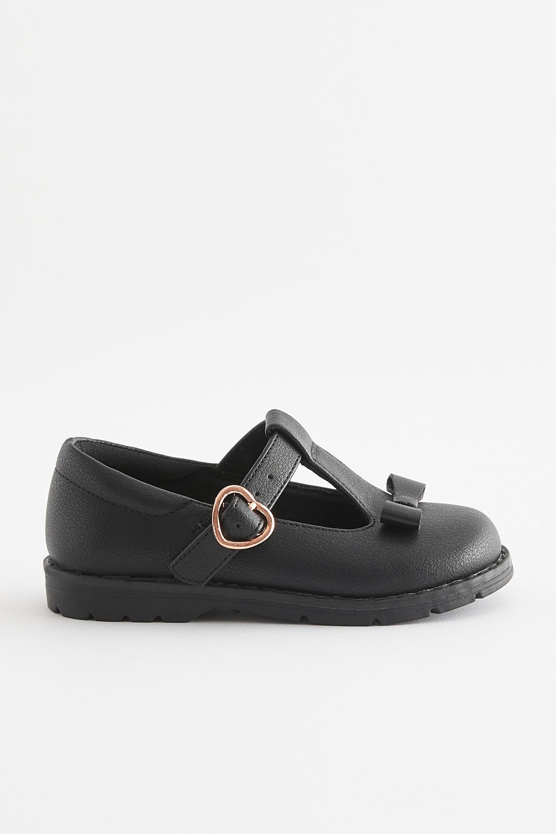Next Kleinkinder-Schuhe mit T-Steg und Schleife T-Strap-Sandale (1-tlg) Black