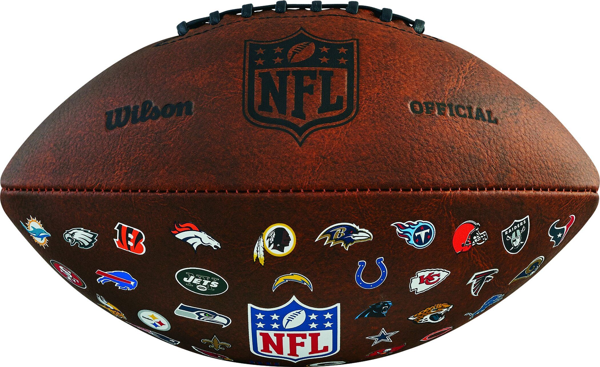 Wilson Football NFL THROWBACK FB 32 TEAM LOGO, für Erwachsene, aus Synthetik, neutraler Schnitt