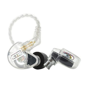 CTM Audio CE110 In Ear Monitor- Hörer mit Poliertuch Kopfhörer (Frequenzgang: 20 Hz bis 14,5 kHz, 26 dB passive Geräuschisolierung, 1 dynamischer Treiber)