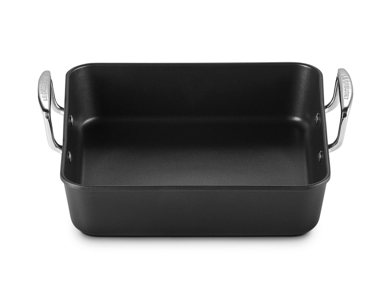 LE CREUSET Bräter Aluminium-Antihaft Bratreine Signature quadratisch schwarz matt 26cm, Aluminium