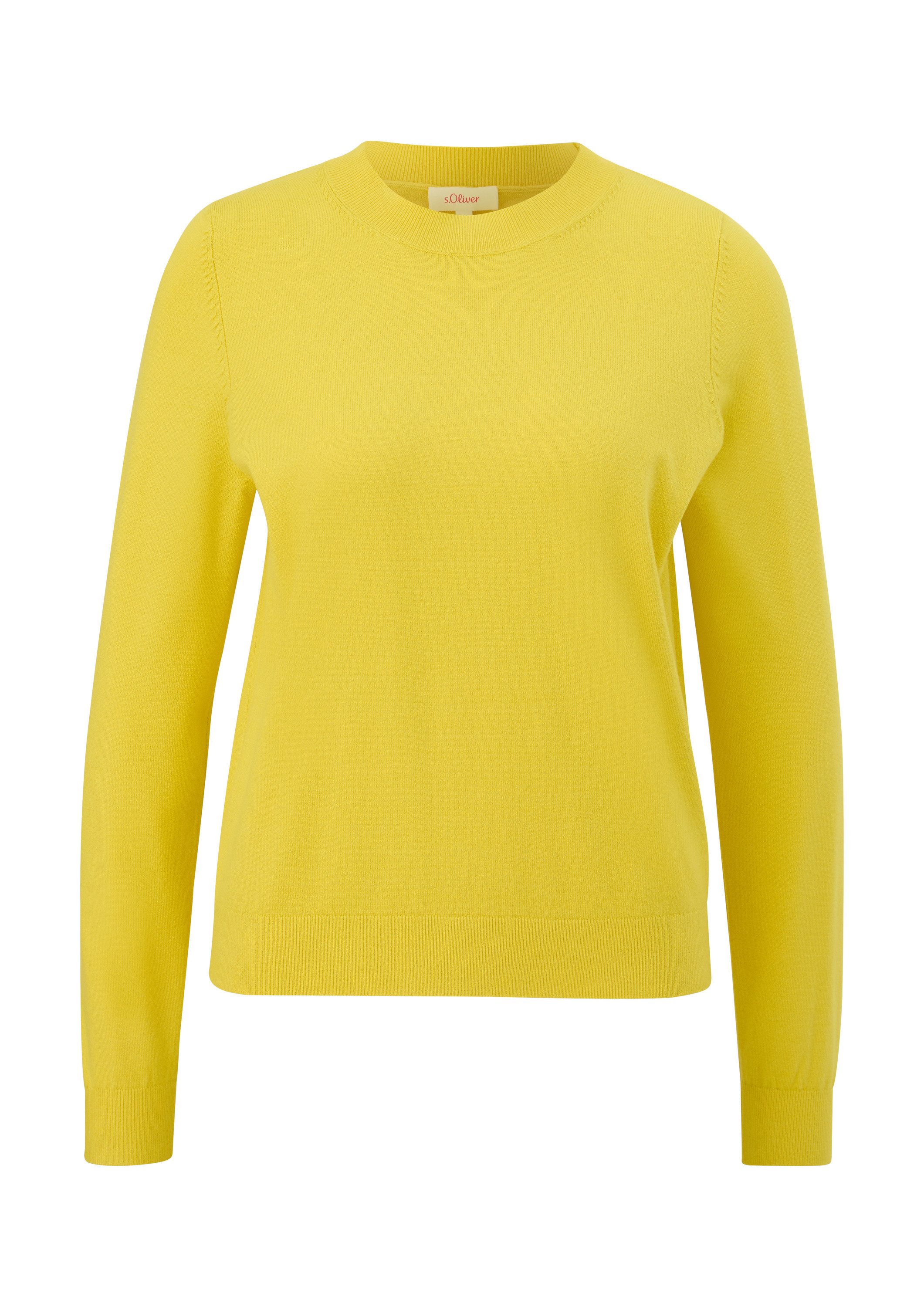 s.Oliver Longpullover Strickpullover Pullover aus Viskosemix günstig online kaufen