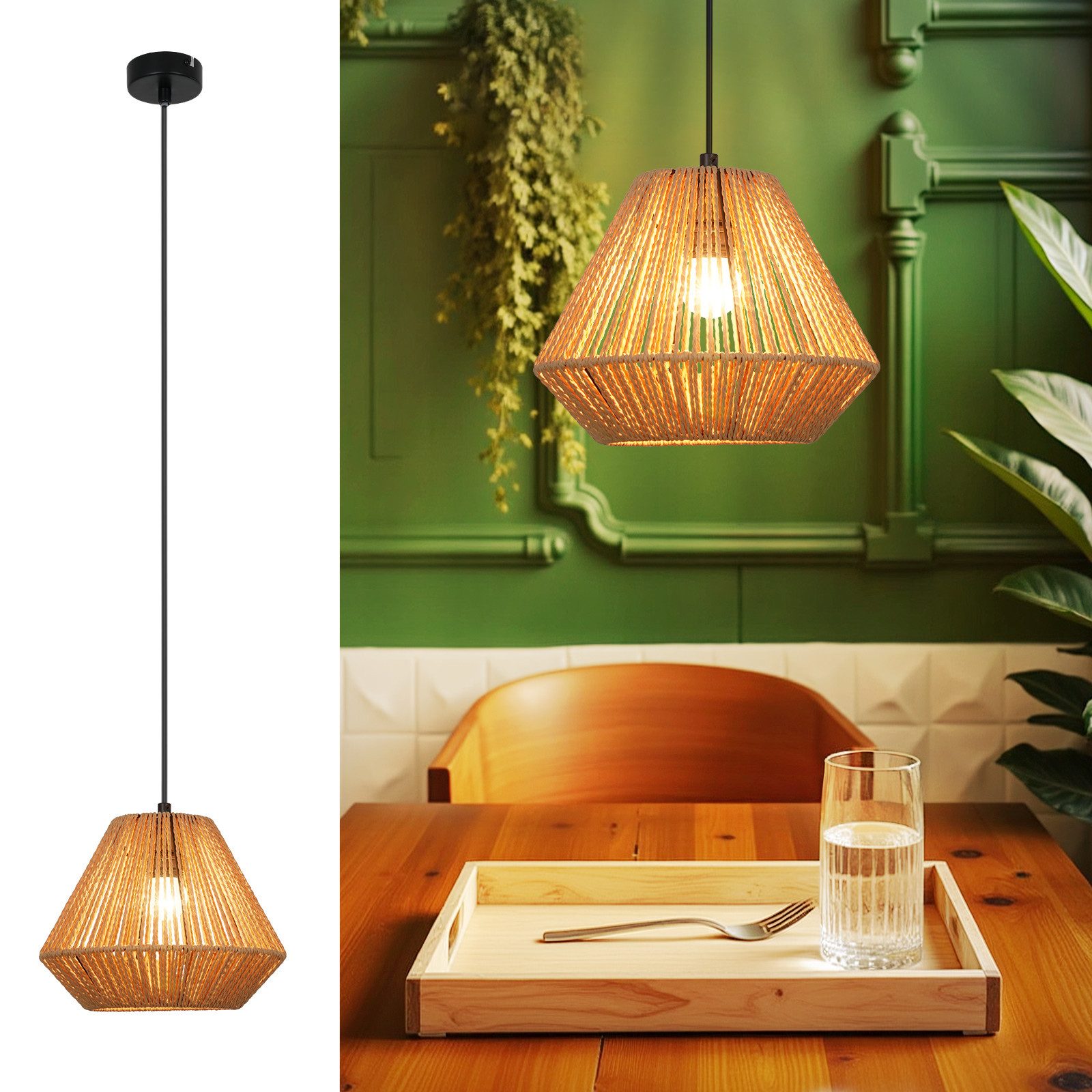 ZMH Pendelleuchte Esszimmer 1 Flammig Vintage günstig online kaufen
