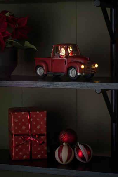 KONSTSMIDE LED Laterne, LED "Pick-up mit Weihnachtsmann", wassergefüllt