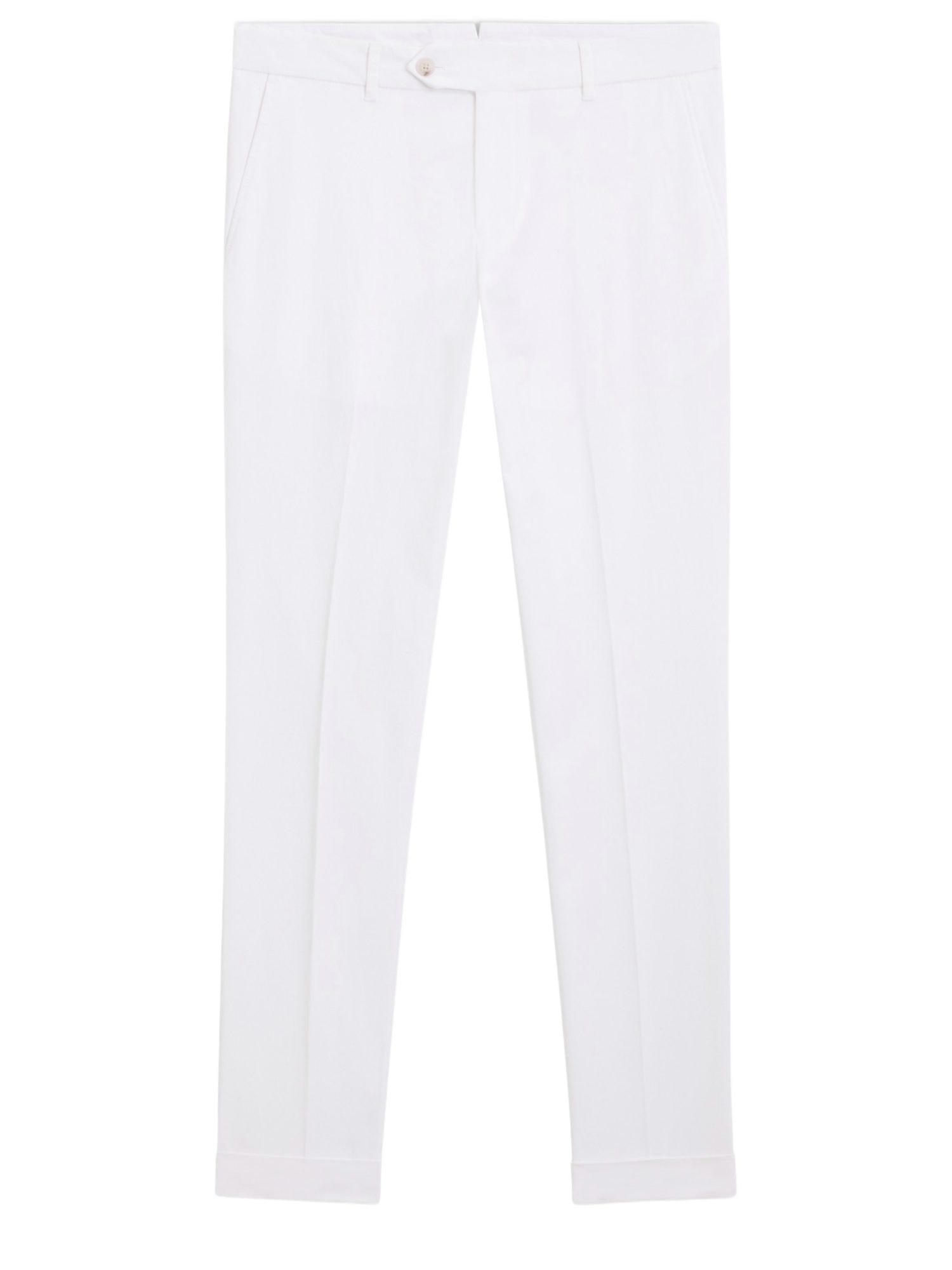 BOSS Stoffhose BOSS Men Black weiß, Casual, Baumwolle, Unifarben, Slim Fit, Mittel