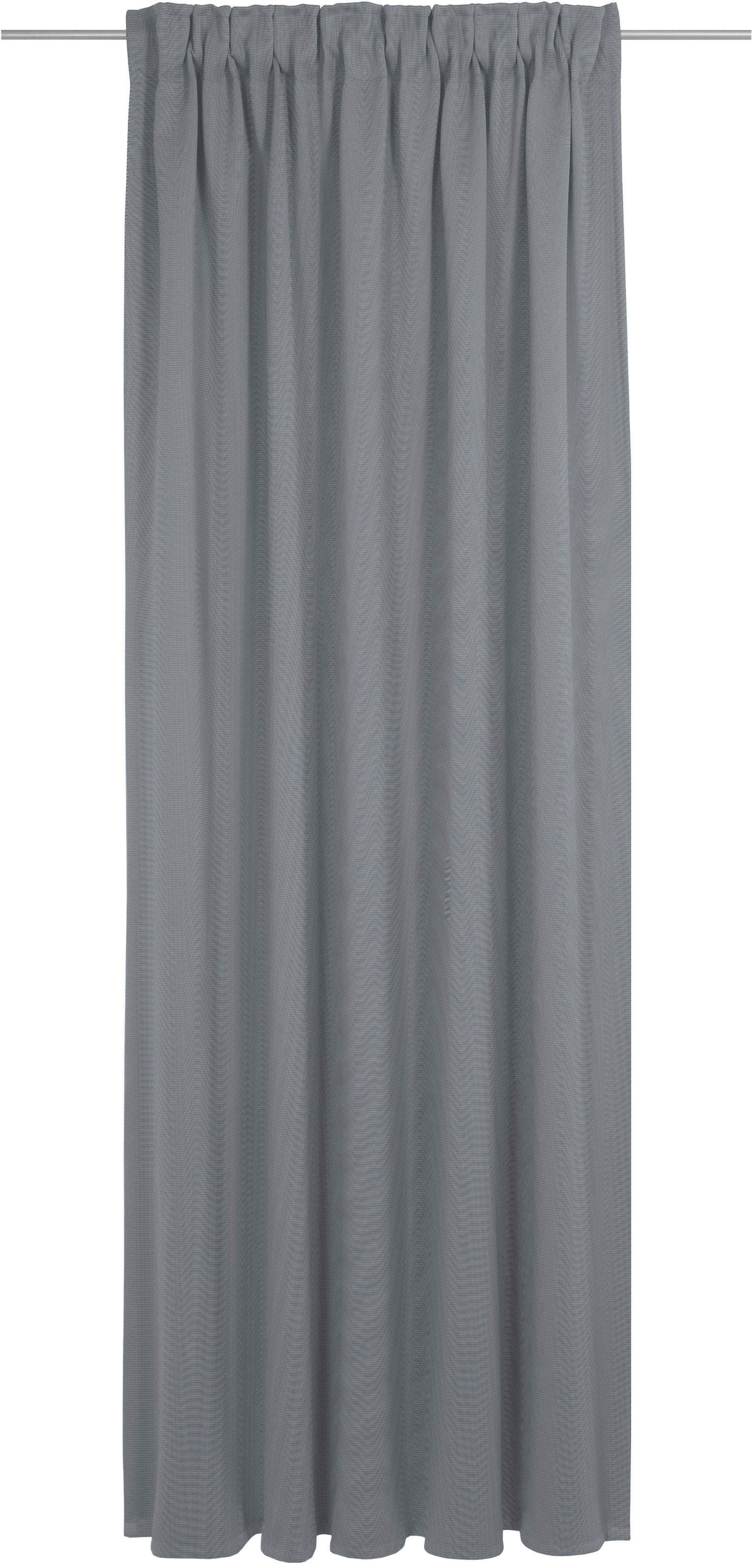 Vorhang Uni Collection light, Jacquard, Bio-Baumwolle Adam, Multifunktionsband blickdicht, dunkelblau nachhaltig aus St), (1