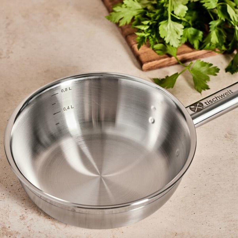 tischwelt Sauteuse Sauteuse 16 cm Cook Love, Aluminium, Edelstahl 18-10