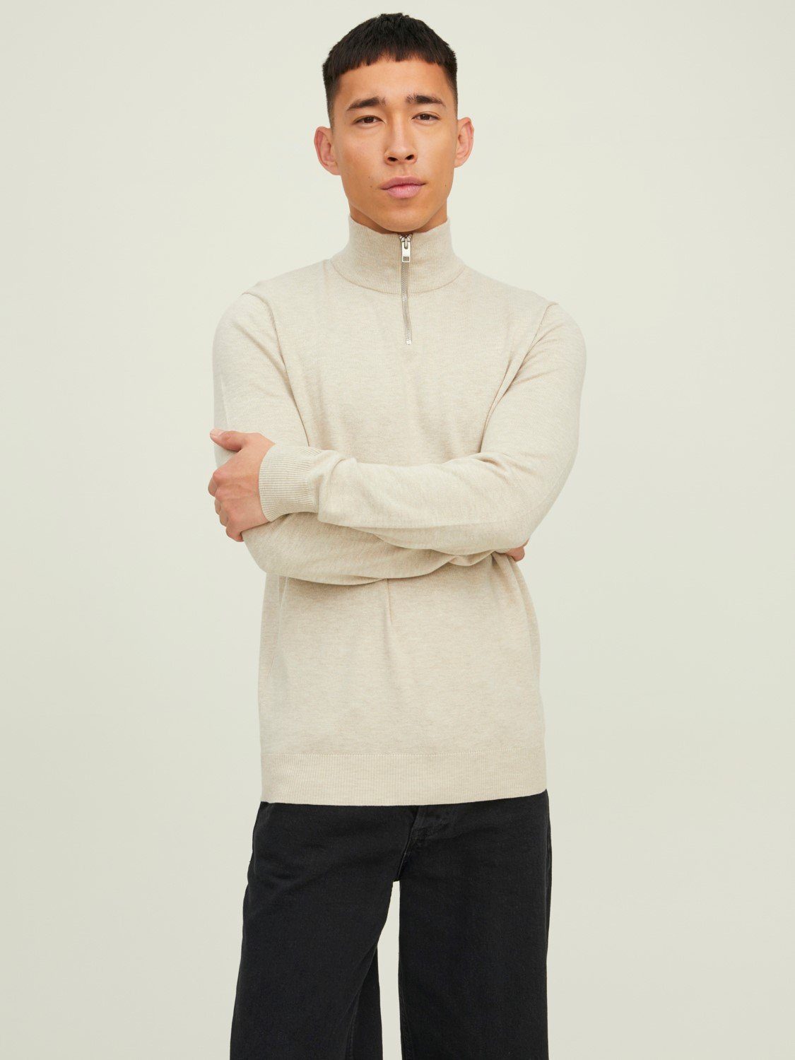 Jack & Jones Strickpullover JJEEMIL KNIT HALF ZIP NOOS günstig online kaufen