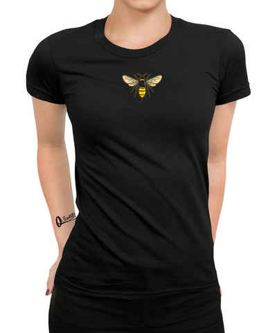 Quattro Formatee Kurzarmshirt Lässige Biene Imker Honig Damen T-Shirt (1-tlg)