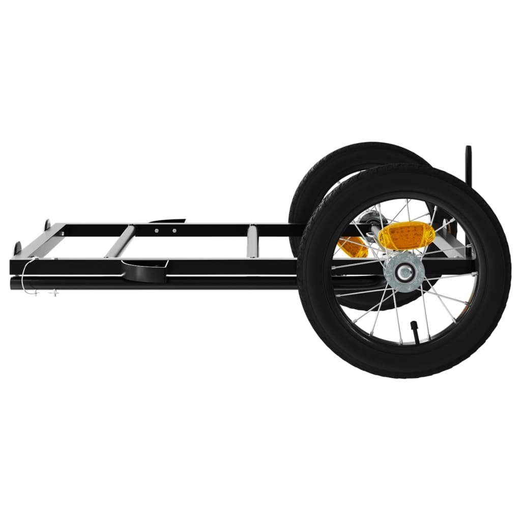 vidaXL bicycle cargo trailer, black, 122x53x28 cm, iron