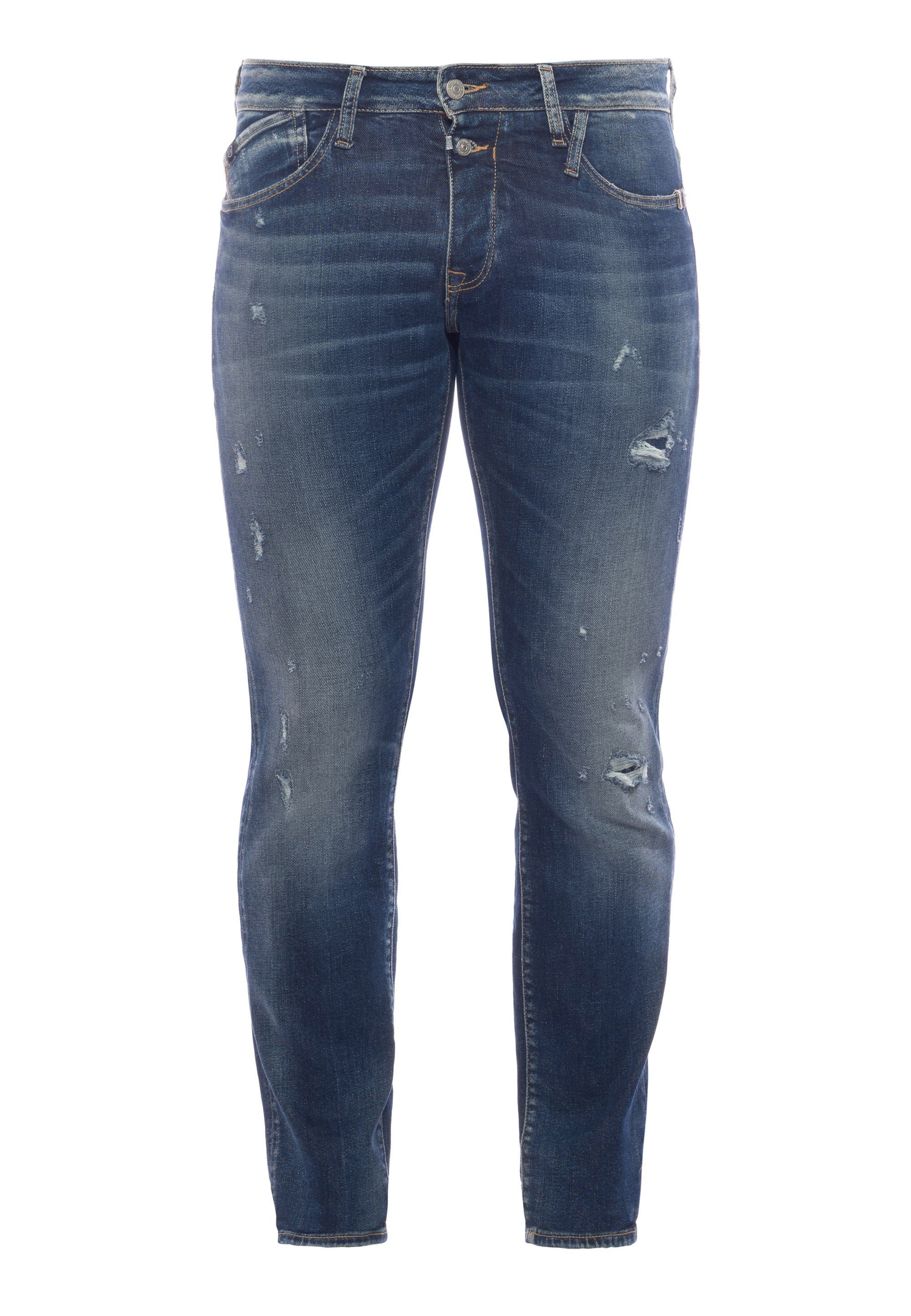 Le Temps Des Cerises Stoffhose JEAN HOMME TRIOLET mit kleinen Used-Elementen