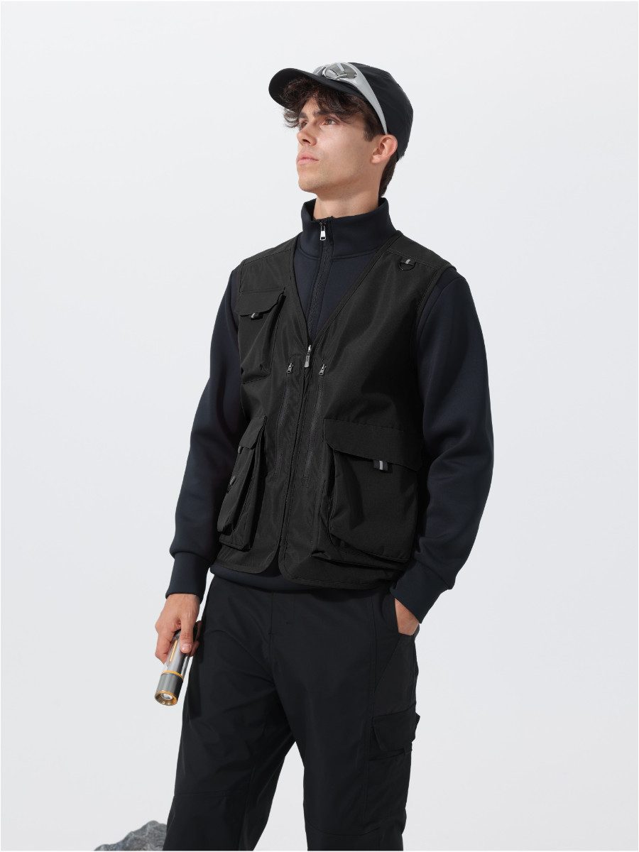 YOUTHUP Anglerweste Herren Utility Outdoorweste Multi Pocket Arbeitswesten