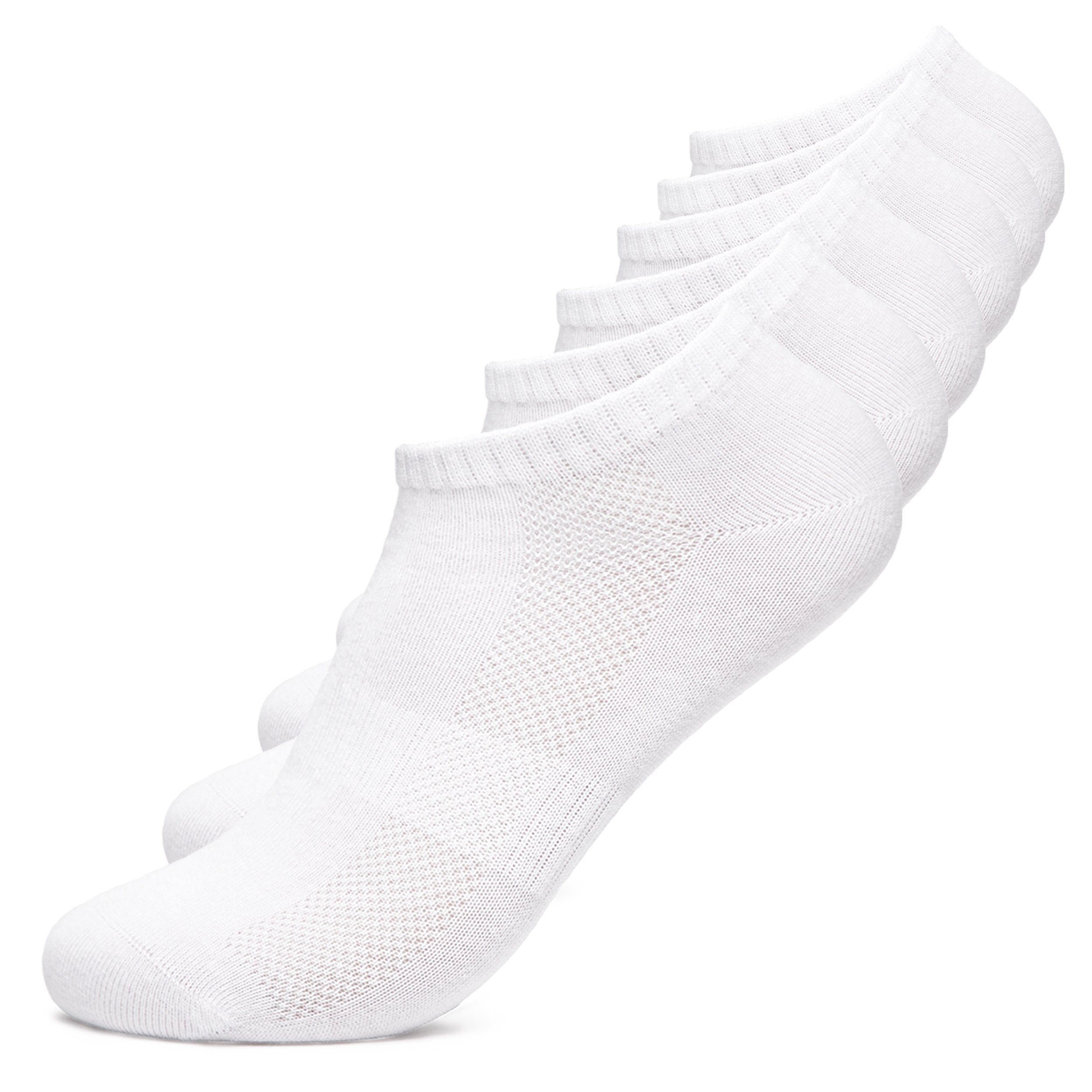 OCCULTO Sneakersocken Damen Sneaker Socken aus Bio-Baumwolle 6er Pack (Modell: Jana) (6-Paar) White