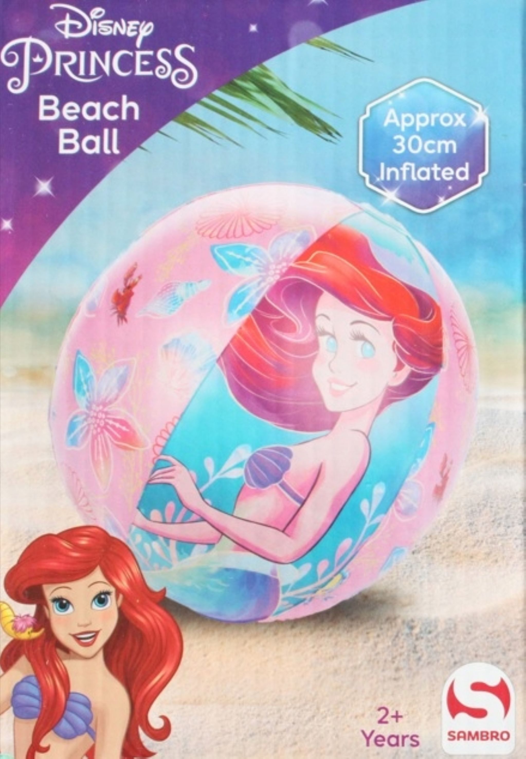 Wasserball Bunte Strand-/Gartenball Ariel 30cm, für Kinder ab 2 Jahren