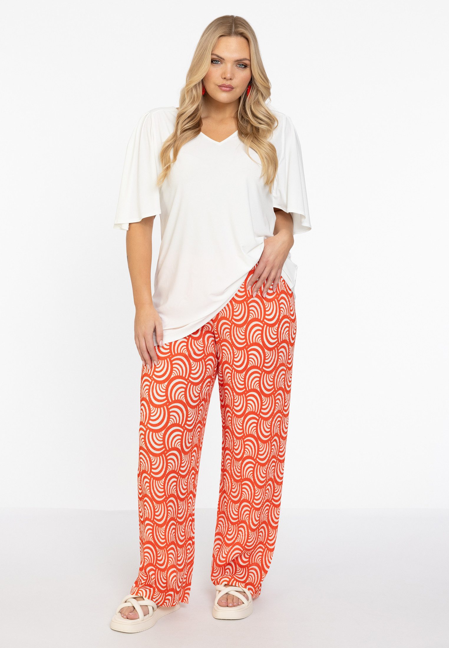 YOEK Bootcuthose Damen Hose Große Größen