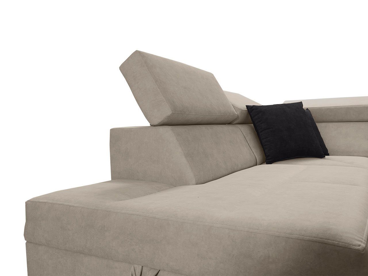 MIRJAN24 Ecksofa Alicante VII, mit 2980 Uttario + Barfach, Bettkasten Schlaffunktion, Kopfstützen, Velvet Velvet USB-Anschluss, Uttario Velvet + Einstellbare Uttario und 2979 2979 Lampe