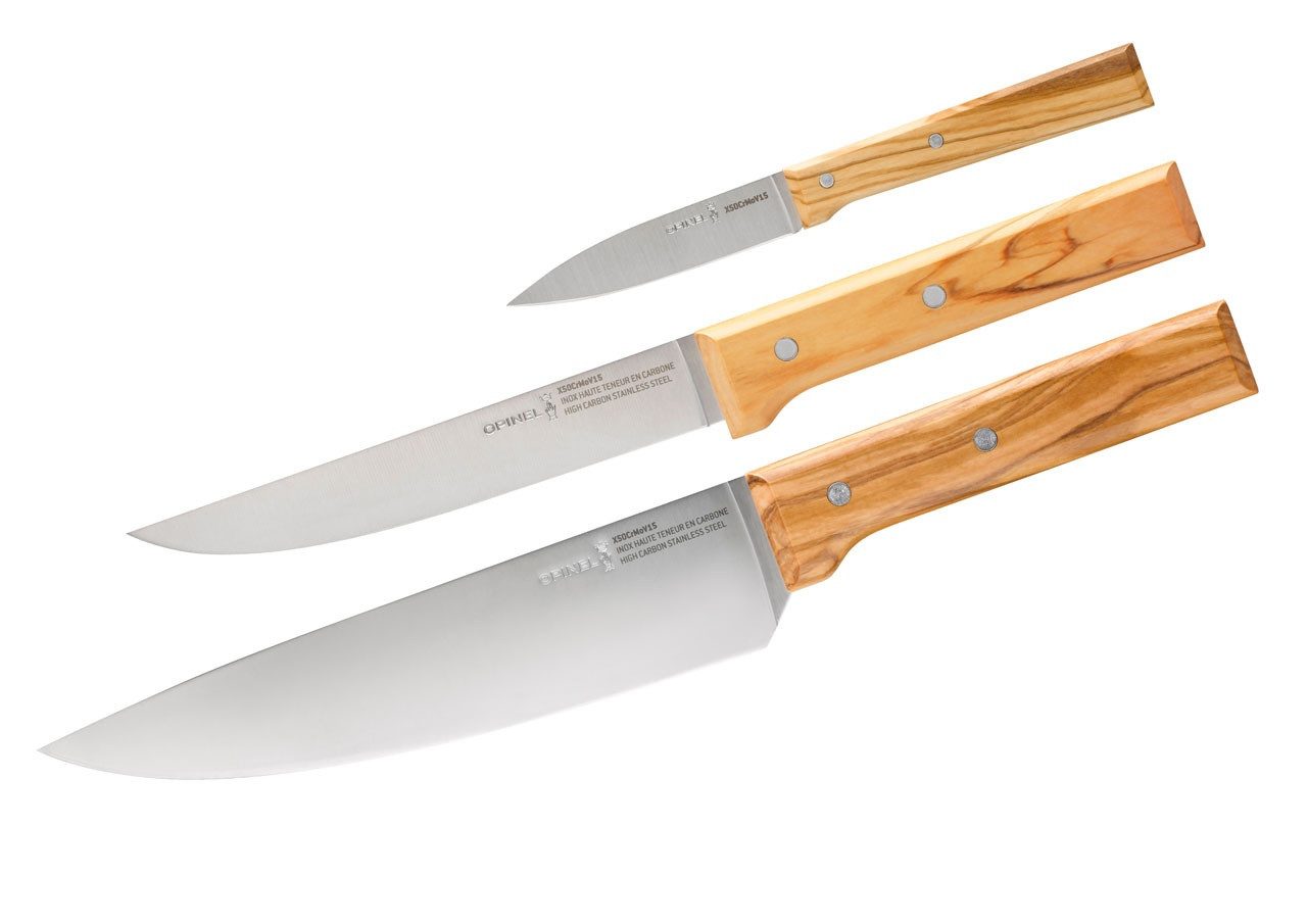 Opinel Ножи-Set Opinel PARALLELE TRIO Ножи-Set, 3-teilig Olivenholz (1-tlg)